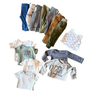 Carter’s baby boy clothes haul 6-9m EUC & NWOT- onsies - jeans - leggings